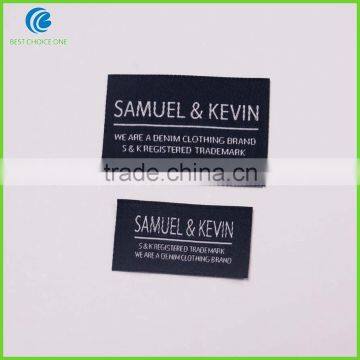 High Quality Garment Cotton End Fold Brand Label / Sew on Woven Label