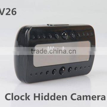 Wireless mini spy night version V26 clock radio hidden camera