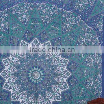 Blue Indian Cotton Wall Hanging Tapestry Home Decor Beach Throw Mandala Tapestry Indian Tapestry Wholesaler Bohemian Tapestry photo-3