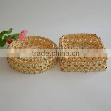 Hand made bamboo fruit holding basket