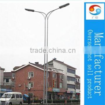 6-12m HDG Double Arms Street Light Pole