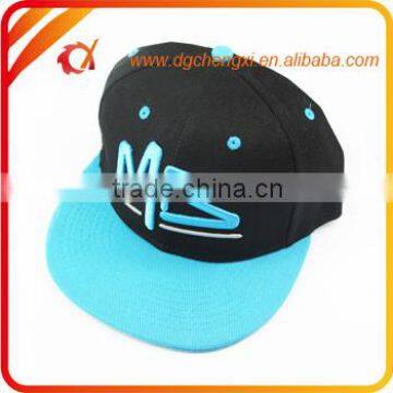 Wholesale 100% cotton snapback cap custom snapback