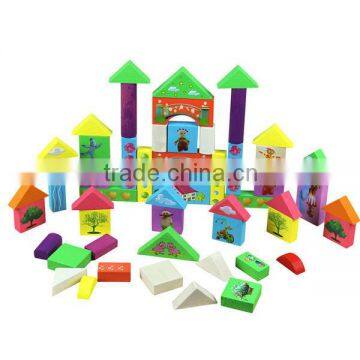 Exquisite Pattern Recreational Wooden Blocks for Kids