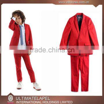 2015 new arrving high quality 100% wool red weddings suits for children boy