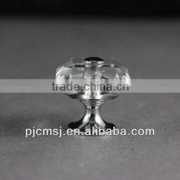 wholesale Crystal glass knob for furniture drawer pull handles