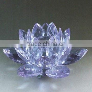 Engraved Crystal Lotus Flower For Wedding Souvenir Gifts