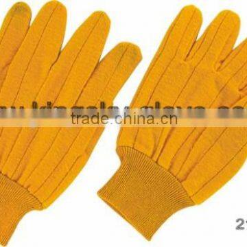 Hot mill heat resistance orange color cotton glove