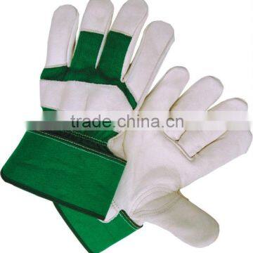 cow grain leather fleecy lined winter gloves working gloves