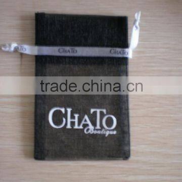 organza pouch with drawstring printing logo