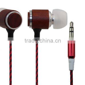 WOOD! wood earphones super bass sound in ear earpiece stereo custom logo