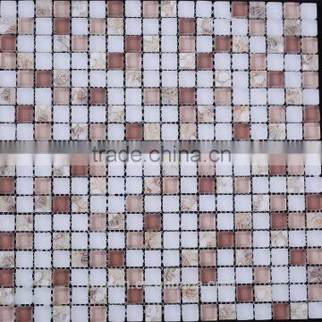 2015 new decorative wall glass mosaic tile,crystal glass mosaic