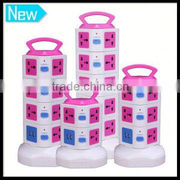 Portable Two Usb Swith Three Layers Socket