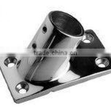 316 Stainless steel Rail fitting Rectangle base 60 degree