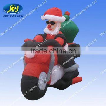 Santa outhouse decoration 25ft christmas inflatable santa with camper