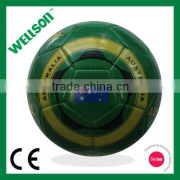 Machine stitched promotional green football