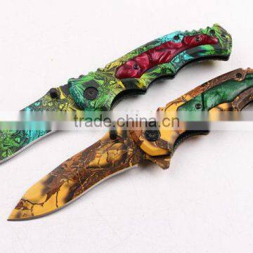 OEM 440 stainless steel blade blanks cool camouflage knife