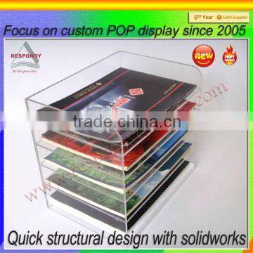 tablet 2016 acrylic office book documents display case stand