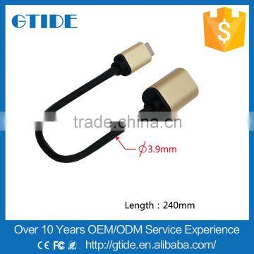 Gtide Shenzhen Trending Hot New Products Golden Colourful Micro USB to USB C Adapter