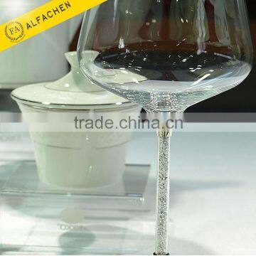 2 pcs Big Vinous Goblet Rhinestone Stemware Bordeaux Glasses Wine
