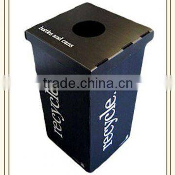 Black corrugated plastic recycle bin/pp corrugated bin/coroplast waste bin