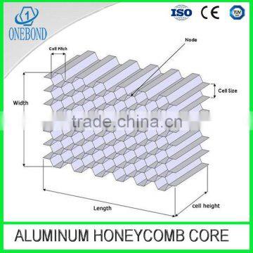 Aluminum honeycomb core for door