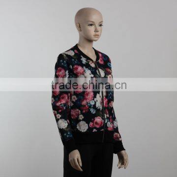 F5W20107 Women Floral Printed Bomber Jackets photo-2