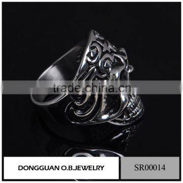 Skull Silver Ring For Men,Skull Ring Silver Jewelry Gothic,Silver Skull Titanium Ring photo-5