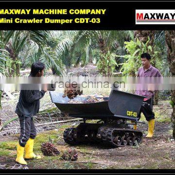 500 Kg Cheap Customized Mini Crawler Garden Dumper, CE / ISO / SGS , Model: CDT03