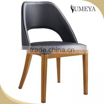 Commercial furniture wholesale restaurant leather seat solid wood dining chair