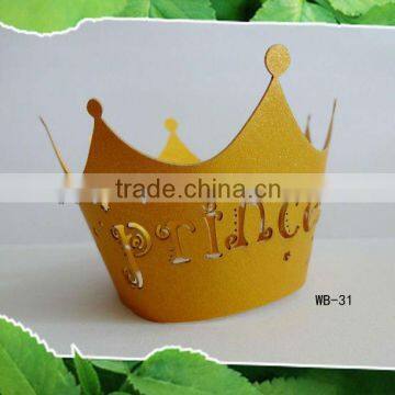 princess crown laser cut cupcake wrapper