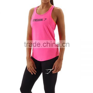 OEM service seamless gym wear women sexy breathable tank top with built in bra