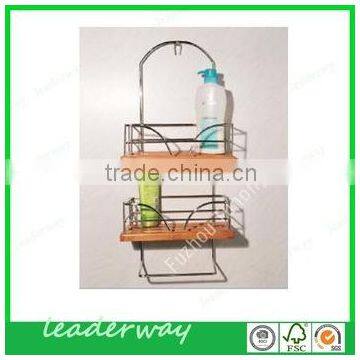 Popular 3-tier Bathroom Bamboo Display Rack With Metal photo-4