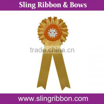 2015 Hot sale Custom Rosette Award Ribbon For Party