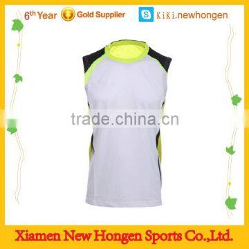 Newest design polyester sublimated slim fit badminton jersey sleeveless