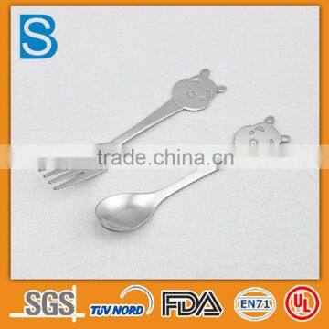 stainless spoon set cartoon for kids