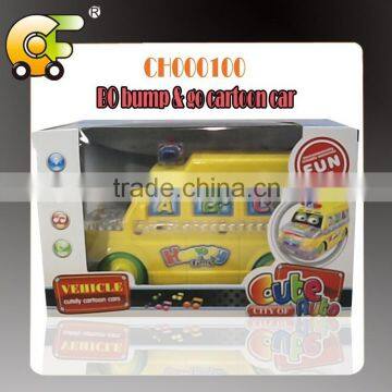 BO bump & go cartoon carr with light & music yellow