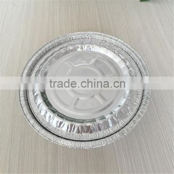 Recyclable aluminum foil lunch box with foil lids, round salad container takeaway