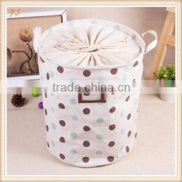 Handled Style and Jute Material polka dot jute bags