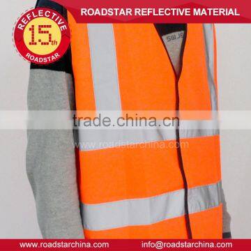 high visibility reflective fluorescent yellow safety vest