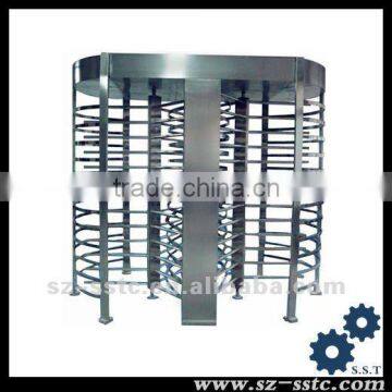security 90 degree rfid card access control dual full height turnstile/ pedestrian turnstile for access control system