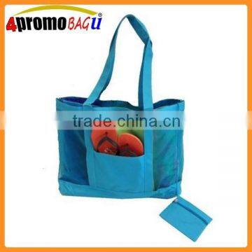 2015 new design mesh beach bag