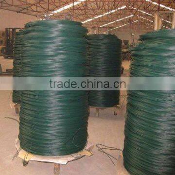 0.6mm-5.0mm Green pvc Coated galvanized metal twist rebar tie Wire