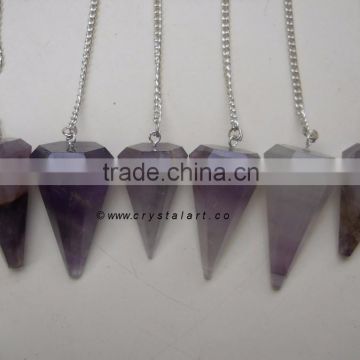 AMETHYST 6 FACETED PENDULUM