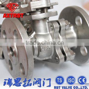 150LB CF8M convenient stainless steel flange 2pc ball valve