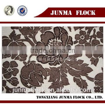 Big flower pattern China Textile Flocked Sofa Upholstery Print, Velvet Fabrics