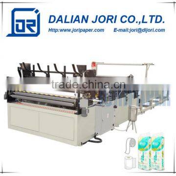 Electric motor high speed toilet paper perforating and rewinding machine