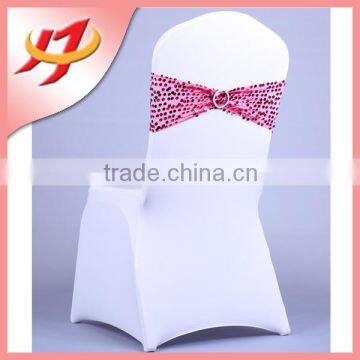 Professional Factory Wedding Cheap Various Color Spandex Chair Sash with Buckle