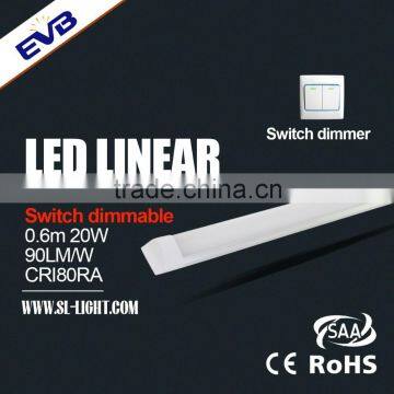 Good price dimmable linear light 0.6m 20W LED light, Flat led product