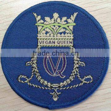 iron on garment woven patch/badge