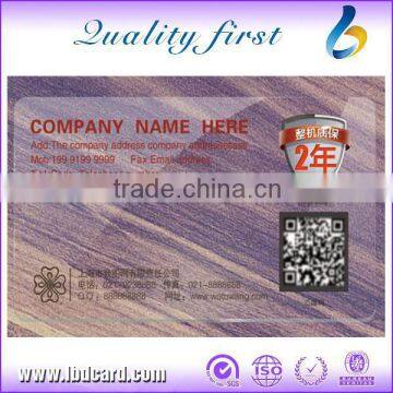 Free Sample Crystal Transparent Cards Business Cards QR Cards